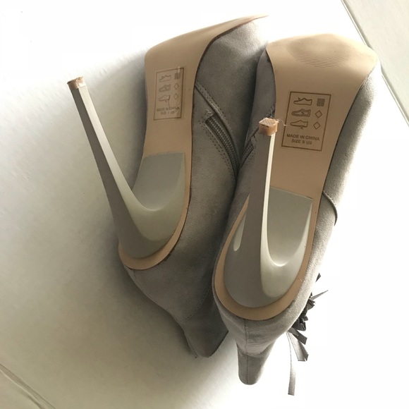 BEAUTIFUL Taupe Faux Suede Bootie - Picture 6 of 6